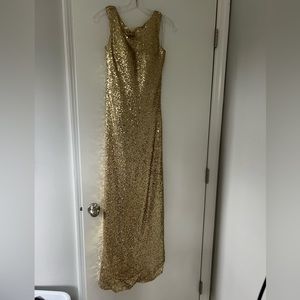 Christina Wu Gold Sequin Dress